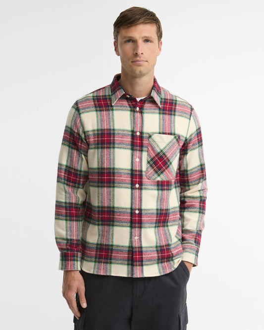 BARBOUR BOWMONT CAMICIA TARTAN ECRU - CINQUANTOTTO PESARO | Negozio di abbigliamento