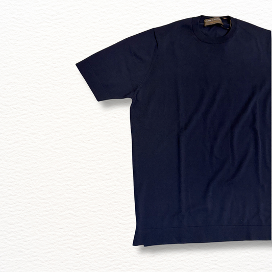 FILIPPO DE LAURENTIIS T SHIRT CREPE COTTON NAVY - CINQUANTOTTO PESARO | Negozio di abbigliamento