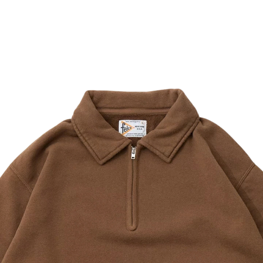 FELCO HALF ZIP BROWN