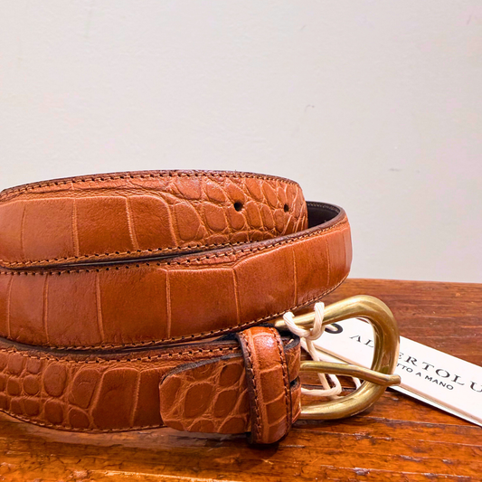 ALBERTO LUTI CINTURA COCCO COGNAC - CINQUANTOTTO PESARO | Negozio di abbigliamento