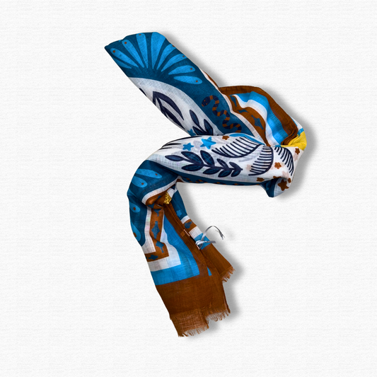 CALABRESE SCIARPA GHEPARDO BIANCO - CINQUANTOTTO PESARO | Negozio di abbigliamento