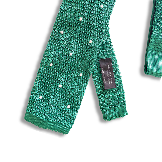 CALABRESE CRAVATTA IN MAGLIA POIS VERDE - CINQUANTOTTO PESARO | Negozio di abbigliamento
