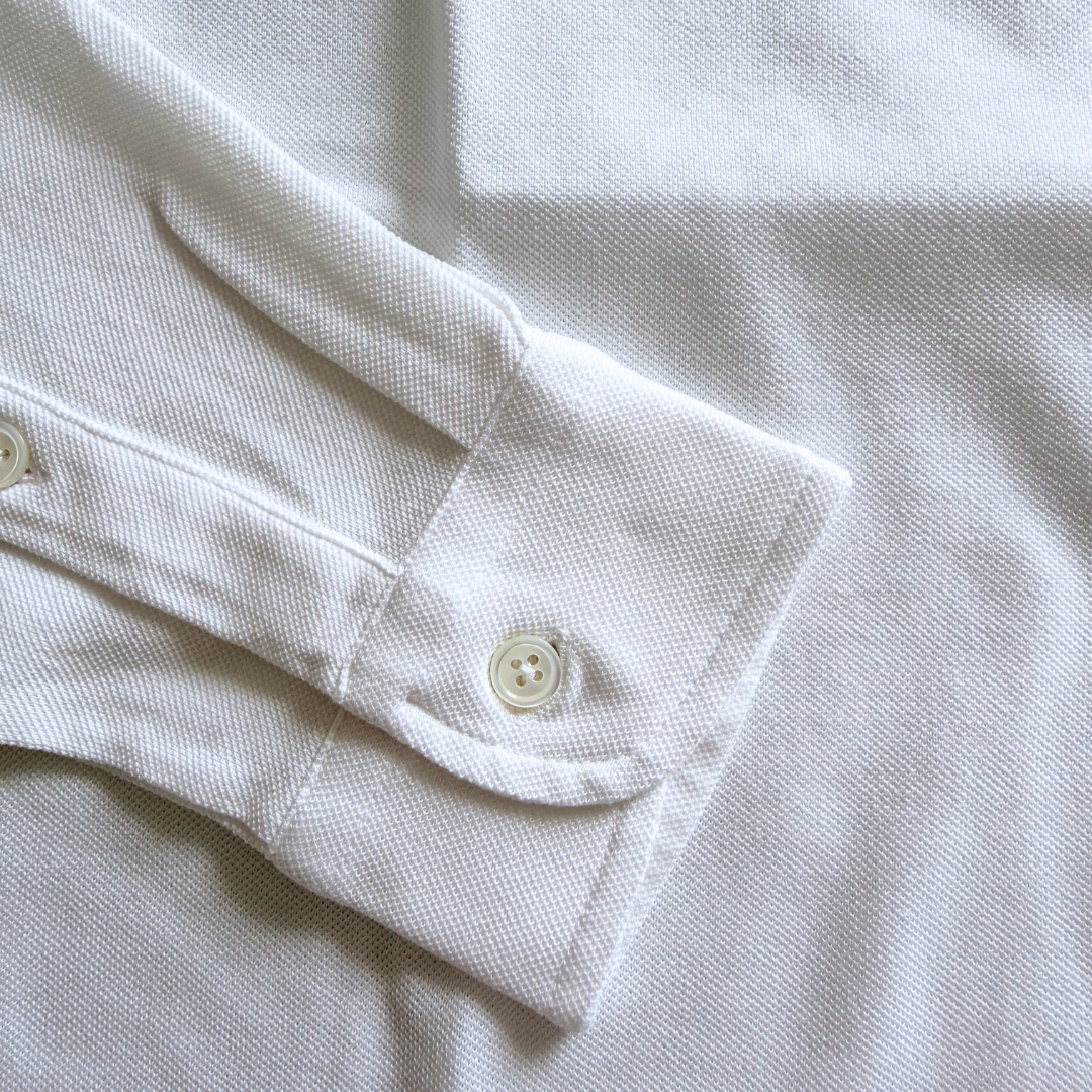 FILIPPO DE LAURENTIIS PIQUE MANICA LUNGA BIANCO - CINQUANTOTTO PESARO | Negozio di abbigliamento