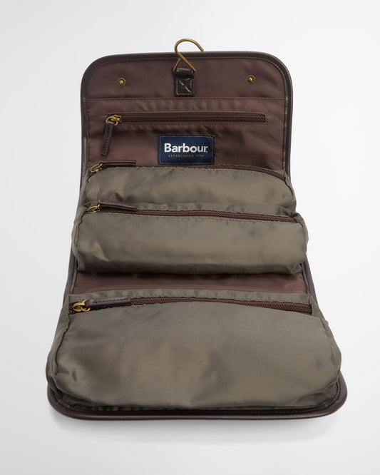 BARBOUR WAX HANGING WASHBAG