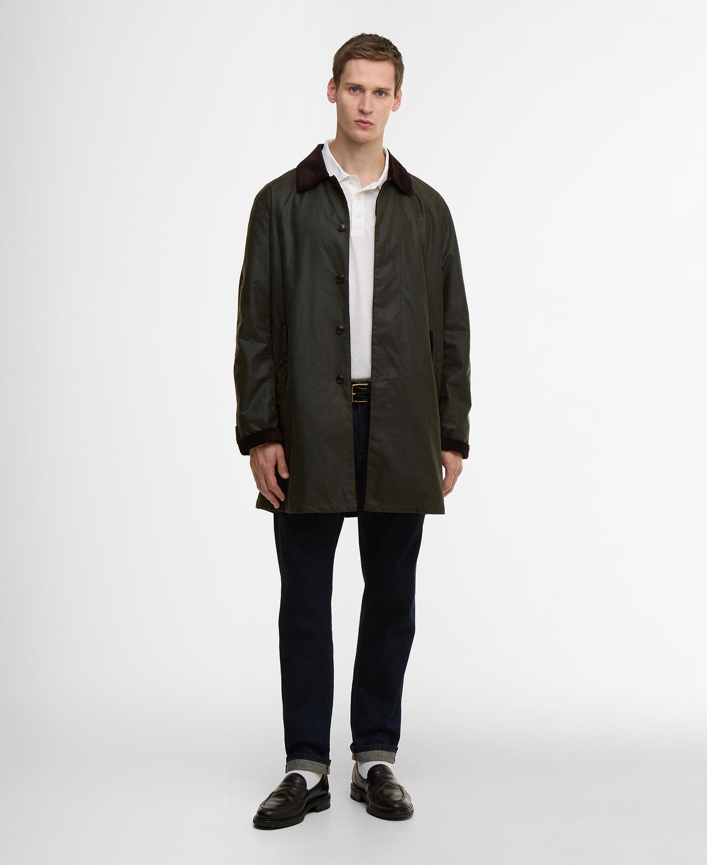 BARBOUR X BARACUTA TRENCH COAT OLIVE