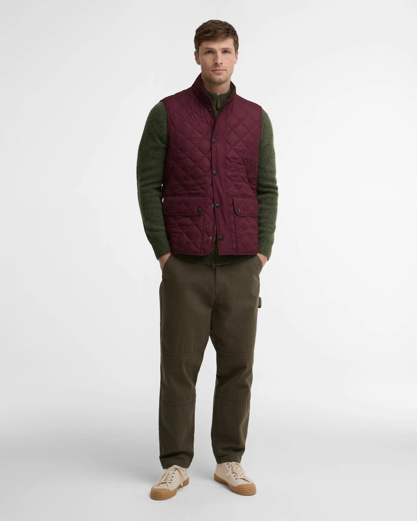 BARBOUR LOWERDALE GILET BORDEAUX