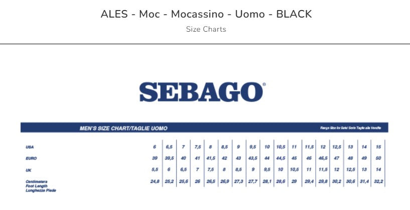 SEBAGO ALES BLACK