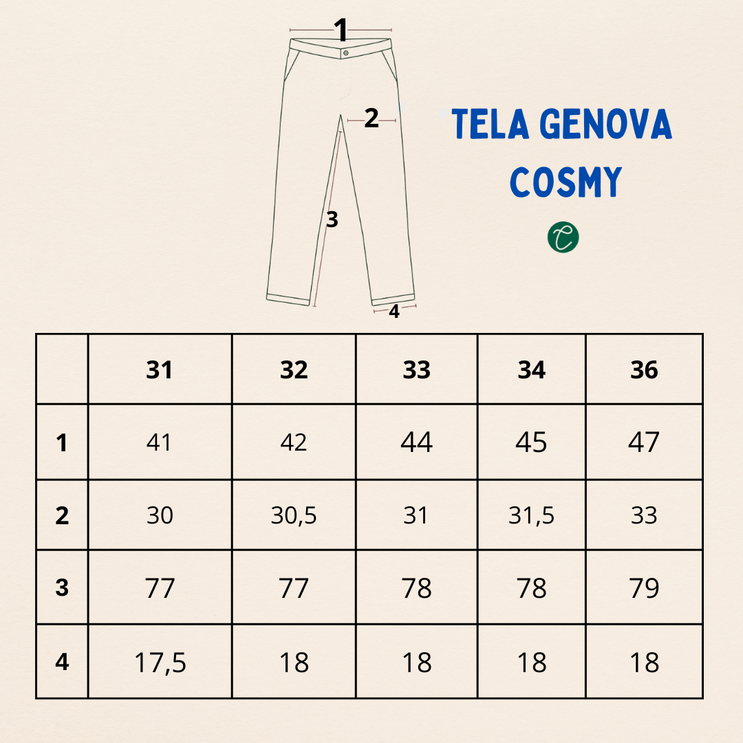 TELA GENOVA COSMY BLU RINSED
