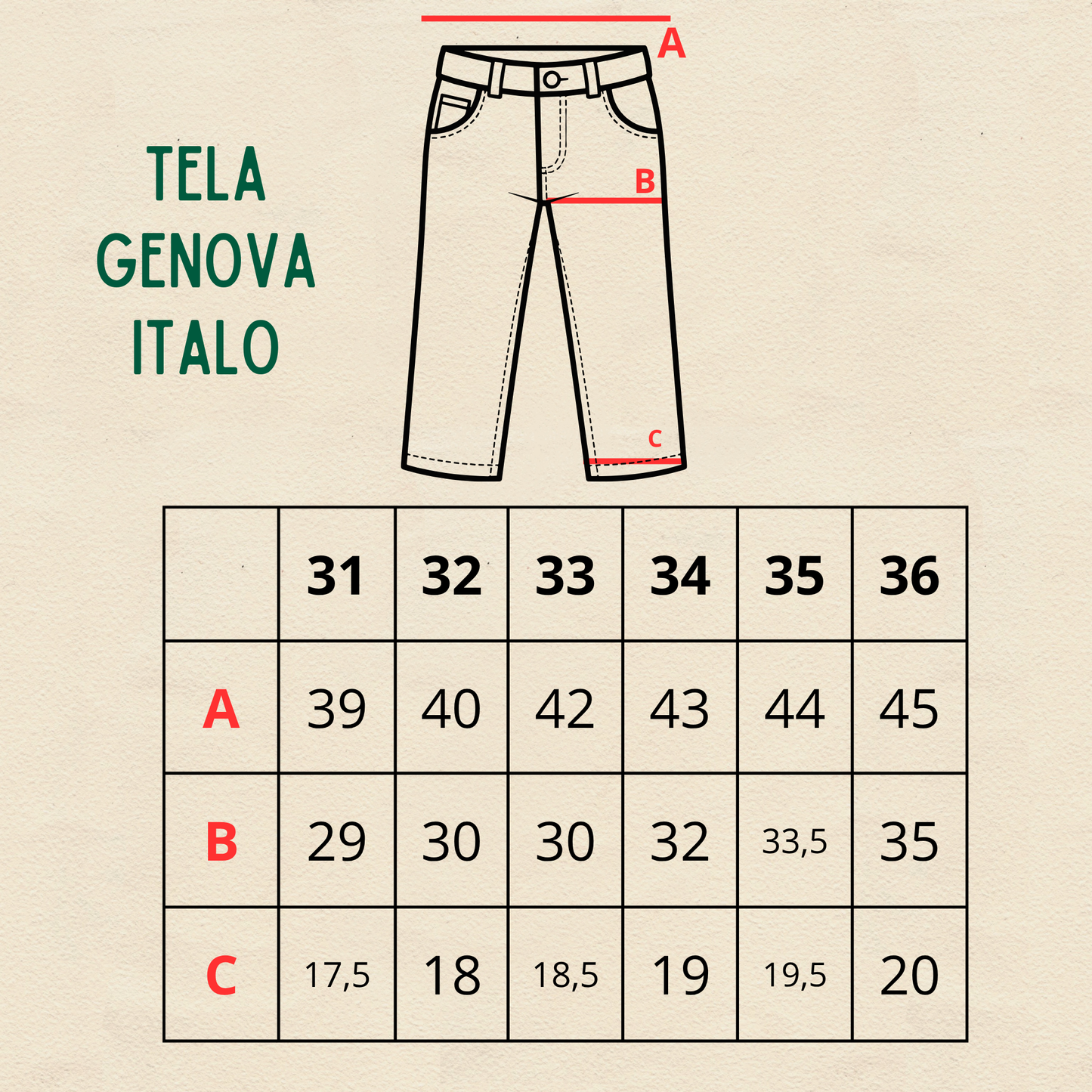 TELA GENOVA ITALO LATTE
