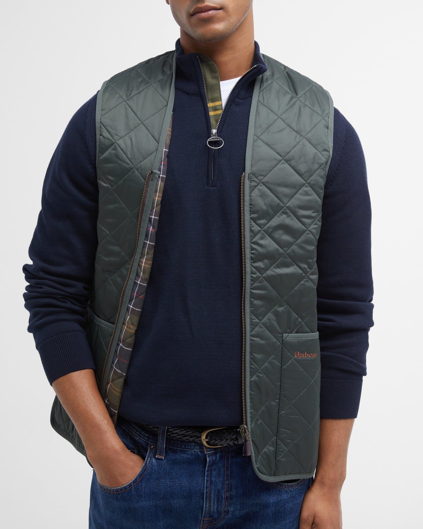 BARBOUR QUILTED WAISTCOAT ZIP GILET