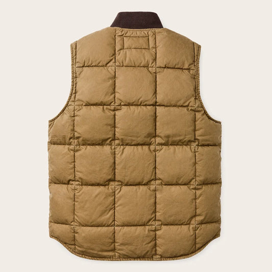 FILSON COTTON DOWN VEST LIGHT BROWN