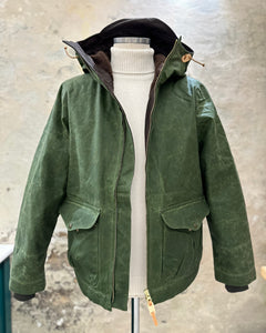 MANIFATTURA CECCARELLI BLAZER COAT LIGHT GREEN WAXED