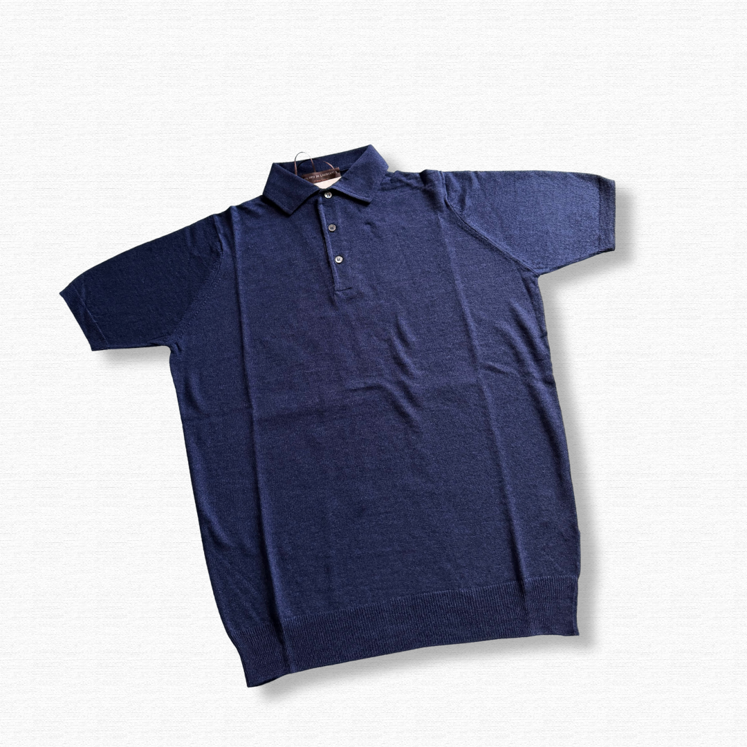 FILIPPO DE LAURENTIIS POLO MANICA CORTA NAVY - CINQUANTOTTO PESARO | Negozio di abbigliamento