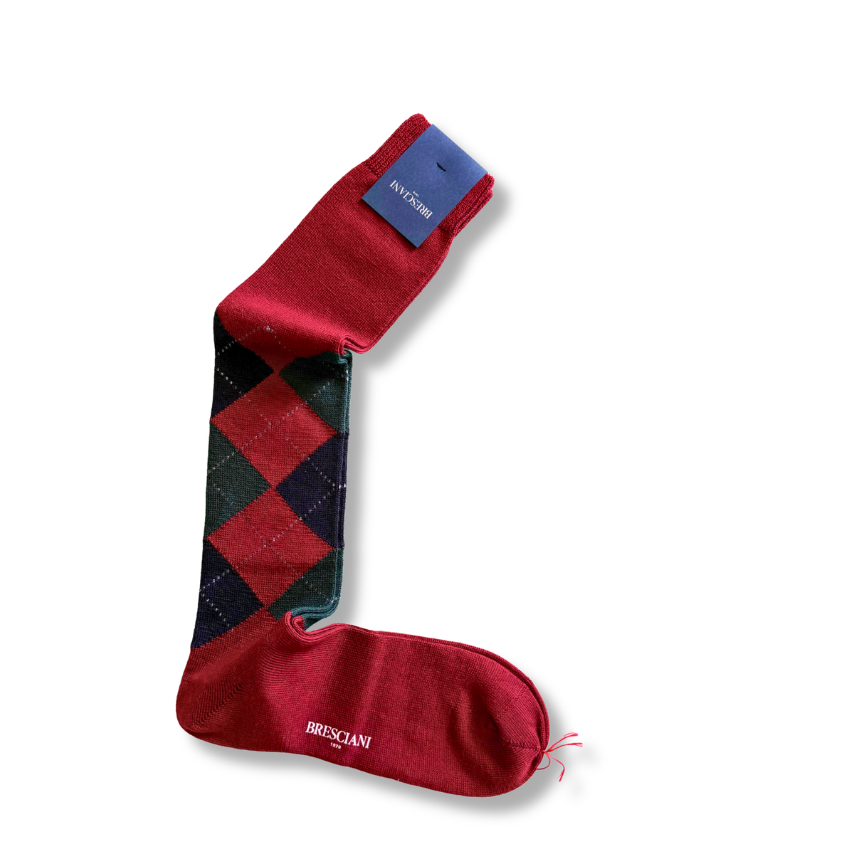 BRESCIANI CALZA A ROMBI BORDEAUX
