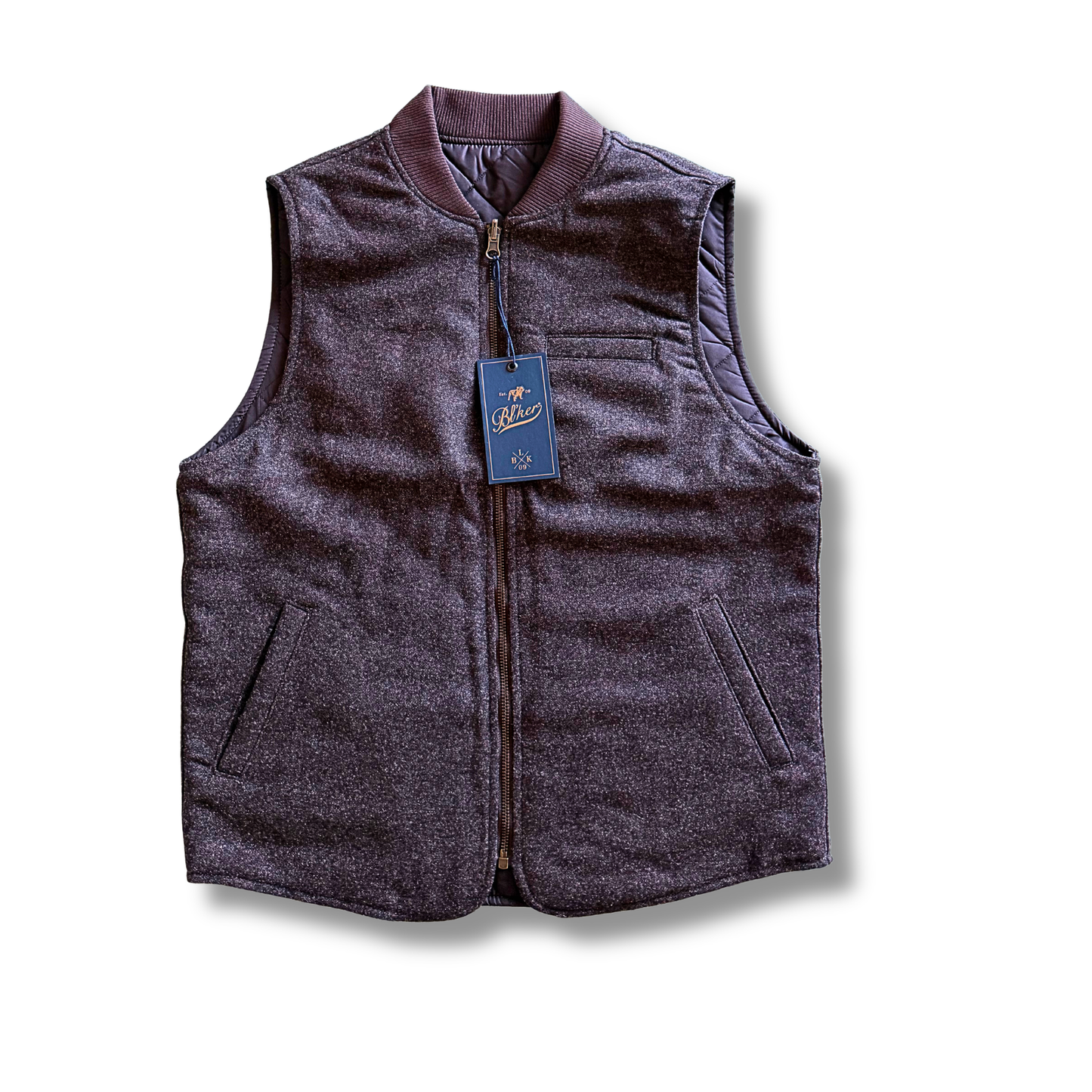 BLKER GILET REVERSIBILE MARRONE