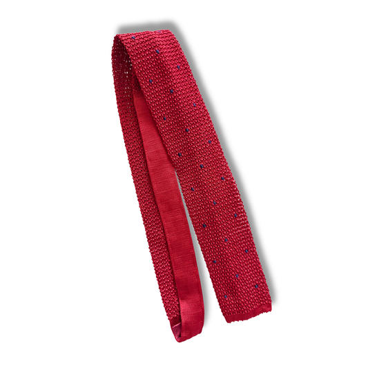 CALABRESE CRAVATTA IN MAGLIA POIS ROSSO - CINQUANTOTTO PESARO | Negozio di abbigliamento
