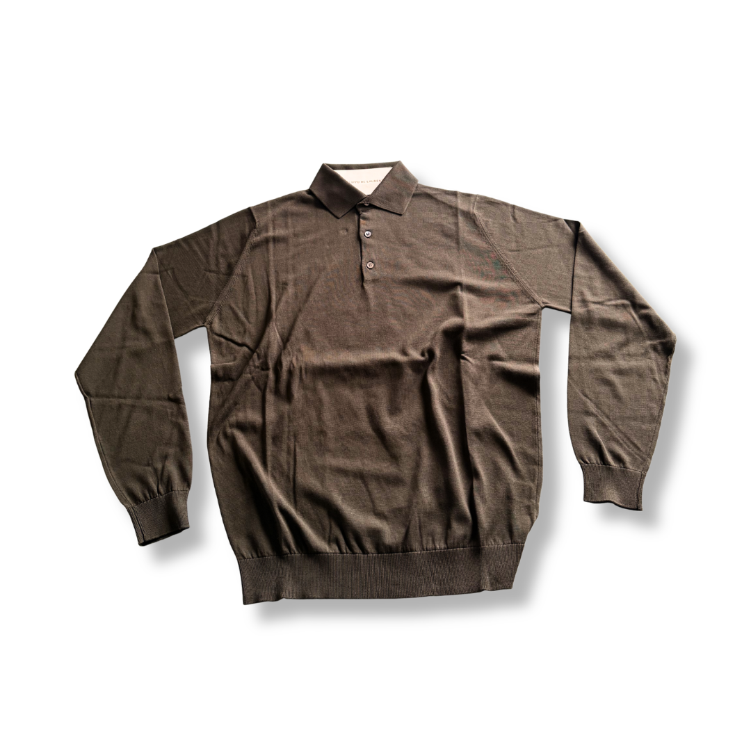 FILIPPO DE LAURENTIIS POLO MANICA LUNGA MILITARE - CINQUANTOTTO PESARO | Negozio di abbigliamento