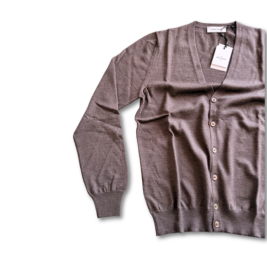 GRAN SASSO CARDIGAN SCOLLO V MARRONE - CINQUANTOTTO PESARO | Negozio di abbigliamento
