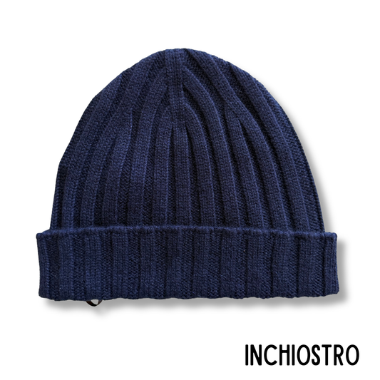 FILIPPO DE LAURENTIIS CUFFIA CASHMERE INCHIOSTRO