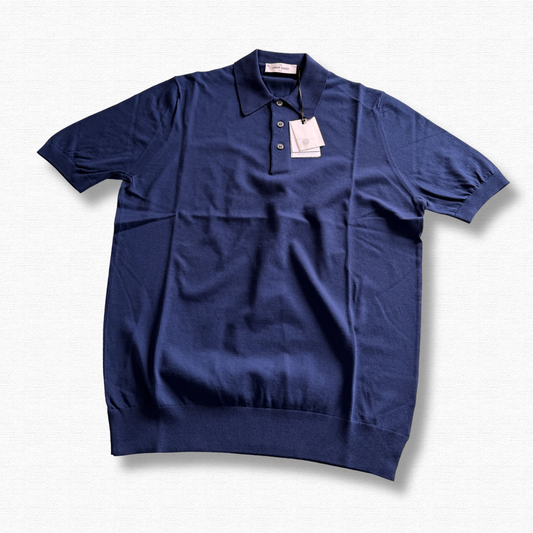 GRAN SASSO POLO MANICA CORTA BLU - CINQUANTOTTO PESARO | Negozio di abbigliamento