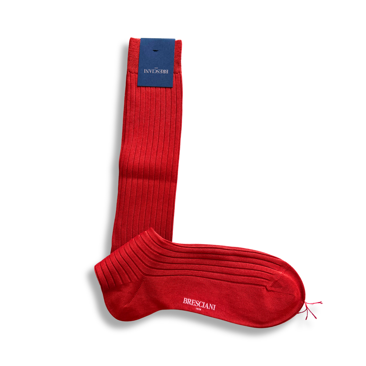 BRESCIANI CALZA IN COTONE MATTONE