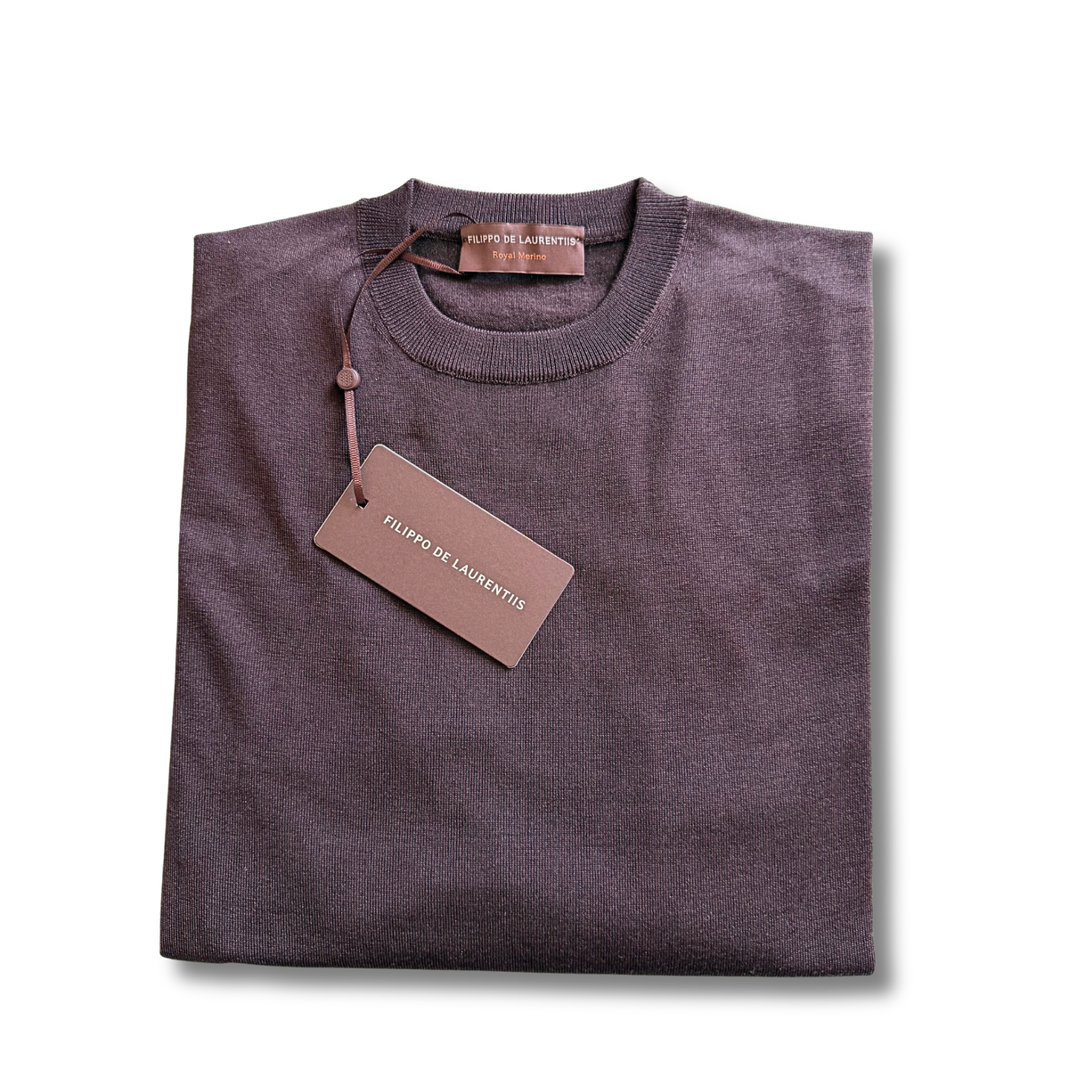FILIPPO DE LAURENTIIS GIROCOLLO ROYAL MERINO MARRONE - CINQUANTOTTO PESARO | Negozio di abbigliamento