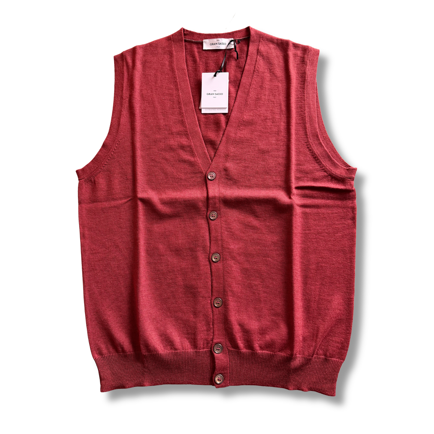 GRAN SASSO GILET ROSSO MATTONE
