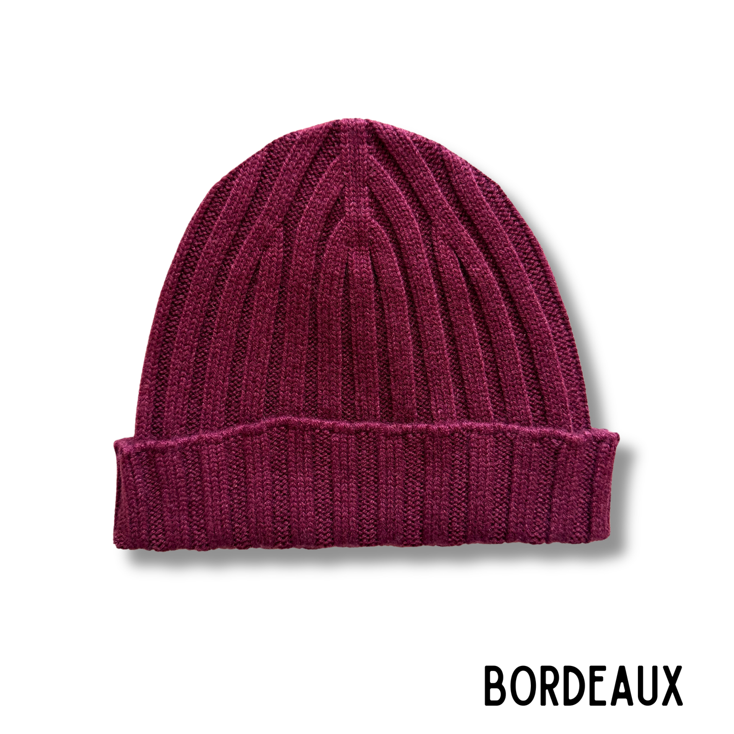 FILIPPO DE LAURENTIIS CUFFIA CASHMERE BORDEAUX