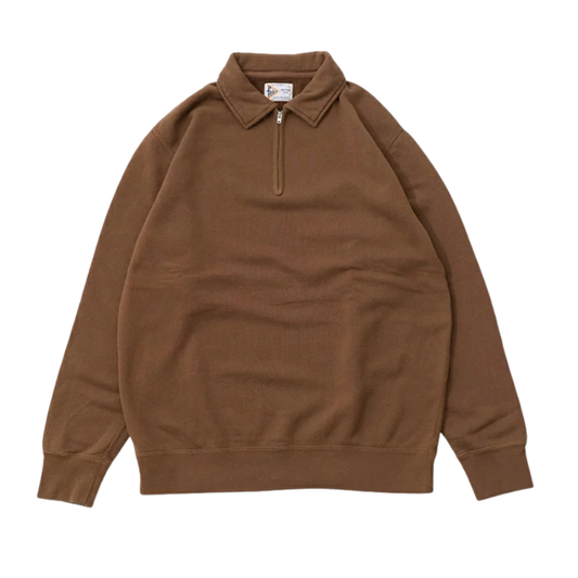FELCO HALF ZIP BROWN