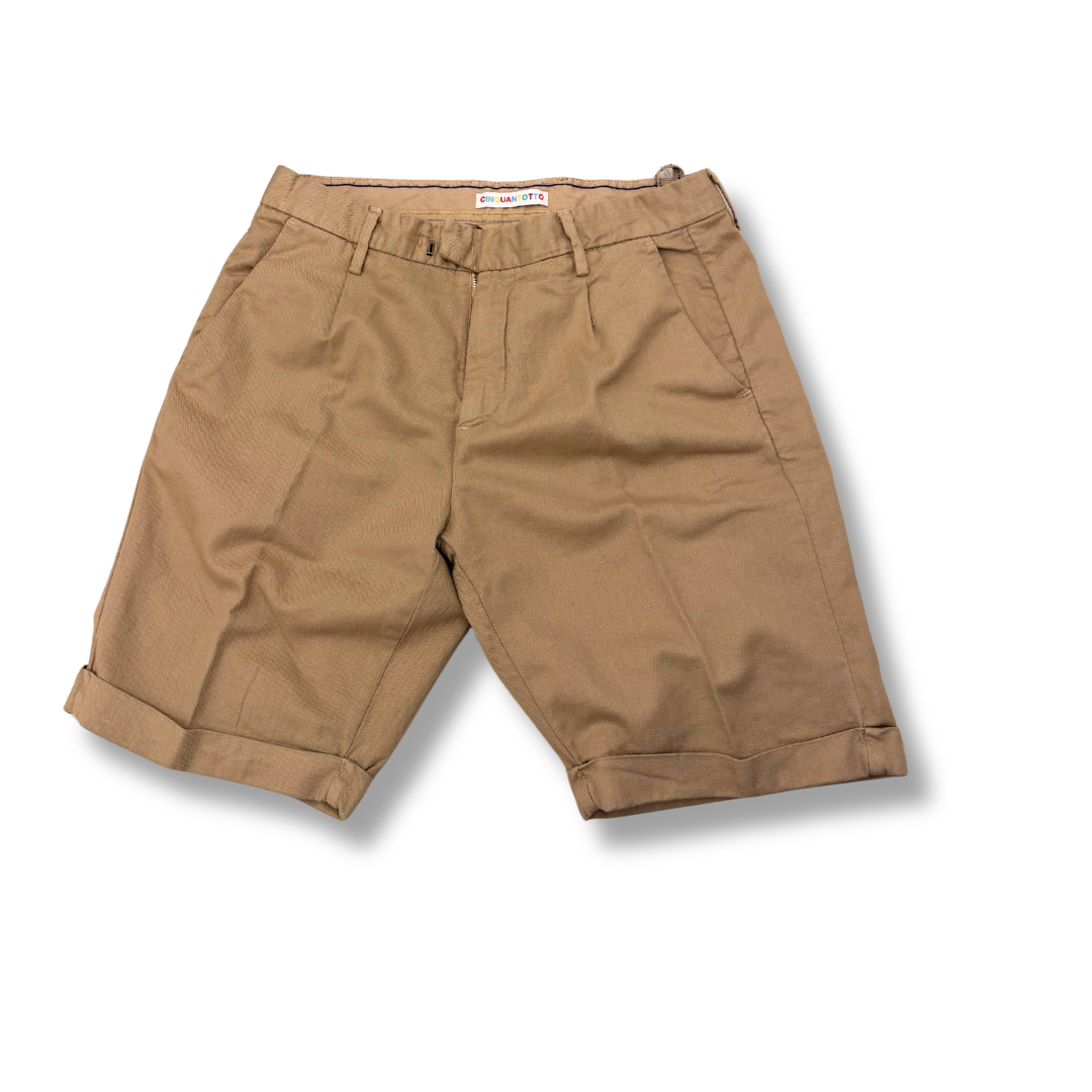 CINQUANTOTTO PANTALONE CORTO COTONE LINO BEIGE - CINQUANTOTTO PESARO | Negozio di abbigliamento