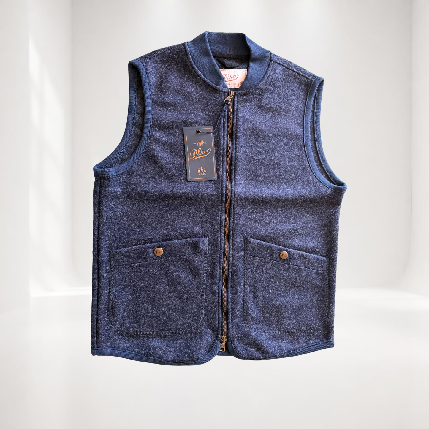BLKER GILET BOILED INDACO