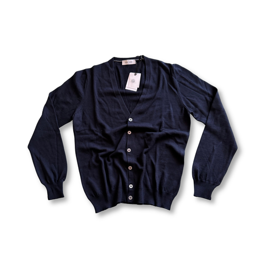 GRAN SASSO CARDIGAN SCOLLO V BLU NAVY - CINQUANTOTTO PESARO | Negozio di abbigliamento