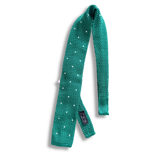 CALABRESE CRAVATTA IN MAGLIA POIS VERDE - CINQUANTOTTO PESARO | Negozio di abbigliamento