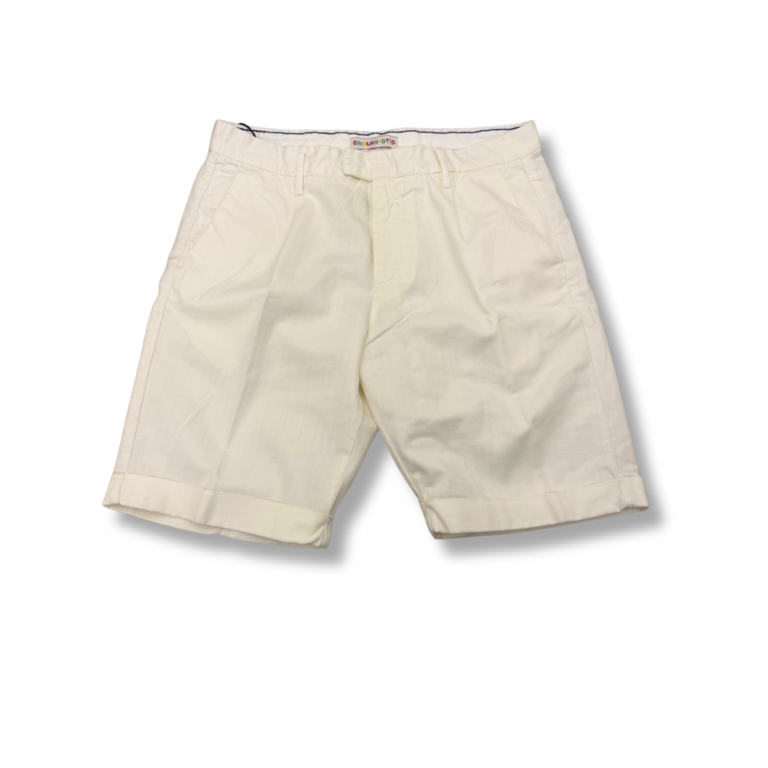 CINQUANTOTTO PANTALONE CORTO COTONE LINO BURRO - CINQUANTOTTO PESARO | Negozio di abbigliamento