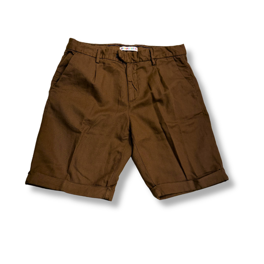 CINQUANTOTTO PANTALONE CORTO COTONE LINO BROWN - CINQUANTOTTO PESARO | Negozio di abbigliamento