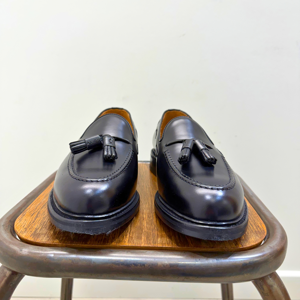 BERWICK MOCASSINO NAPPA 8491 NERO FONDO GOMMA CUOIO