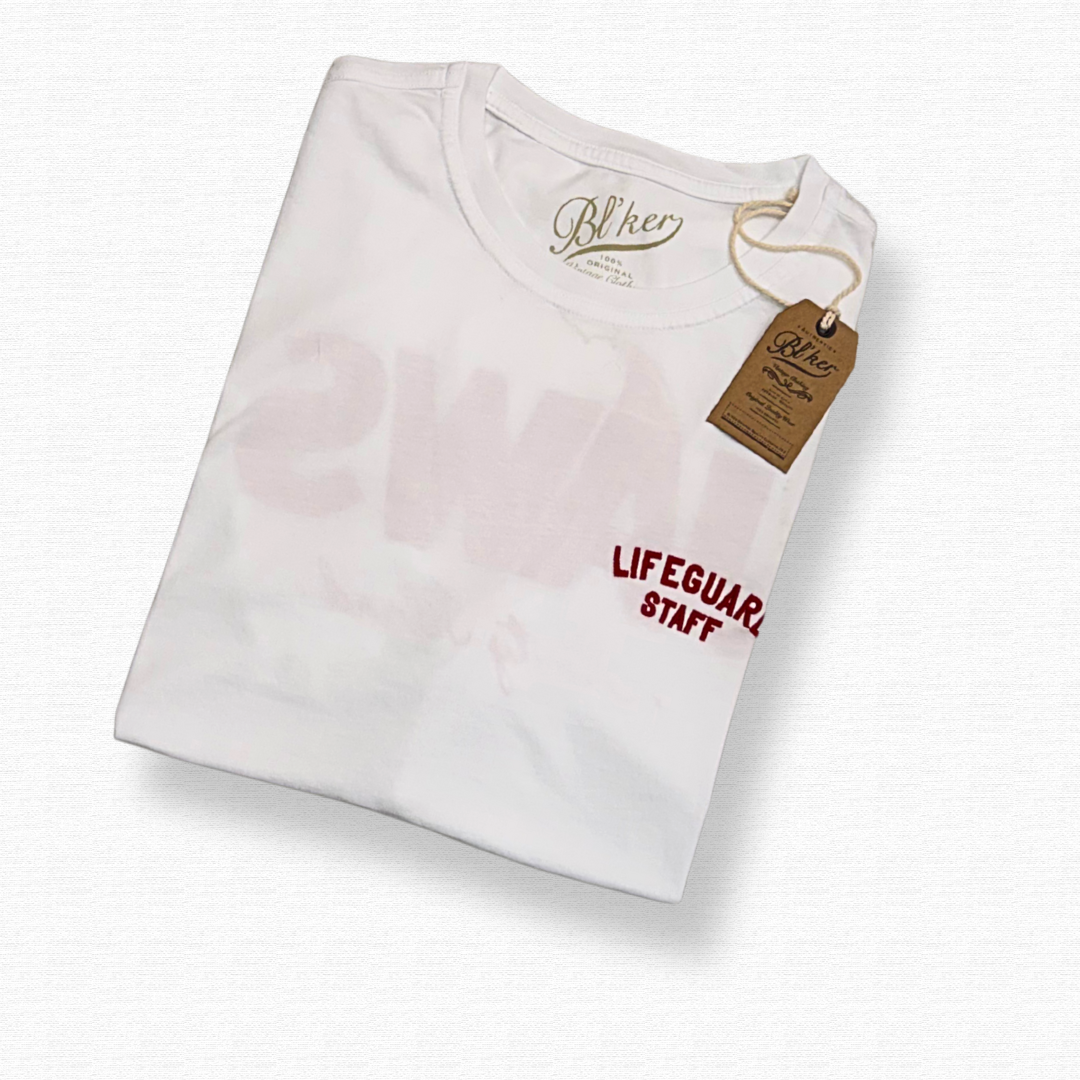 BLKER T SHIRT JAWS BIANCO - CINQUANTOTTO PESARO | Negozio di abbigliamento