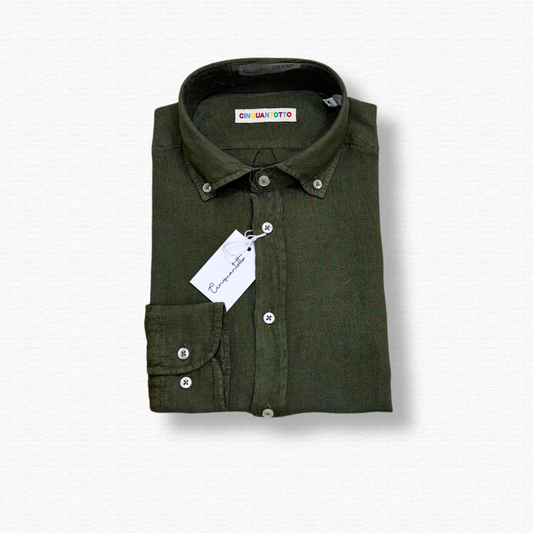 CINQUANTOTTO CAMICIA LINO OLIVE - CINQUANTOTTO PESARO | Negozio di abbigliamento