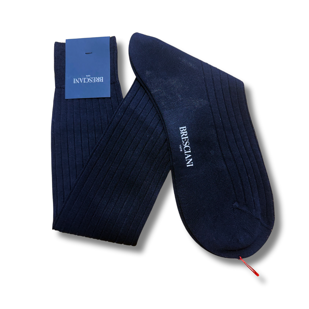 BRESCIANI UNITO NAVY 100% COTONE