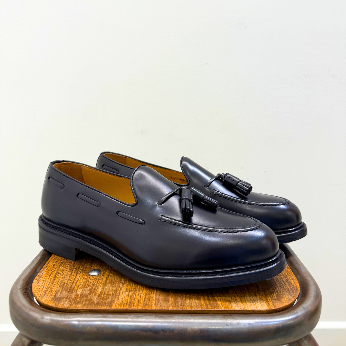 BERWICK MOCASSINO NAPPA 8491 NERO FONDO GOMMA CUOIO