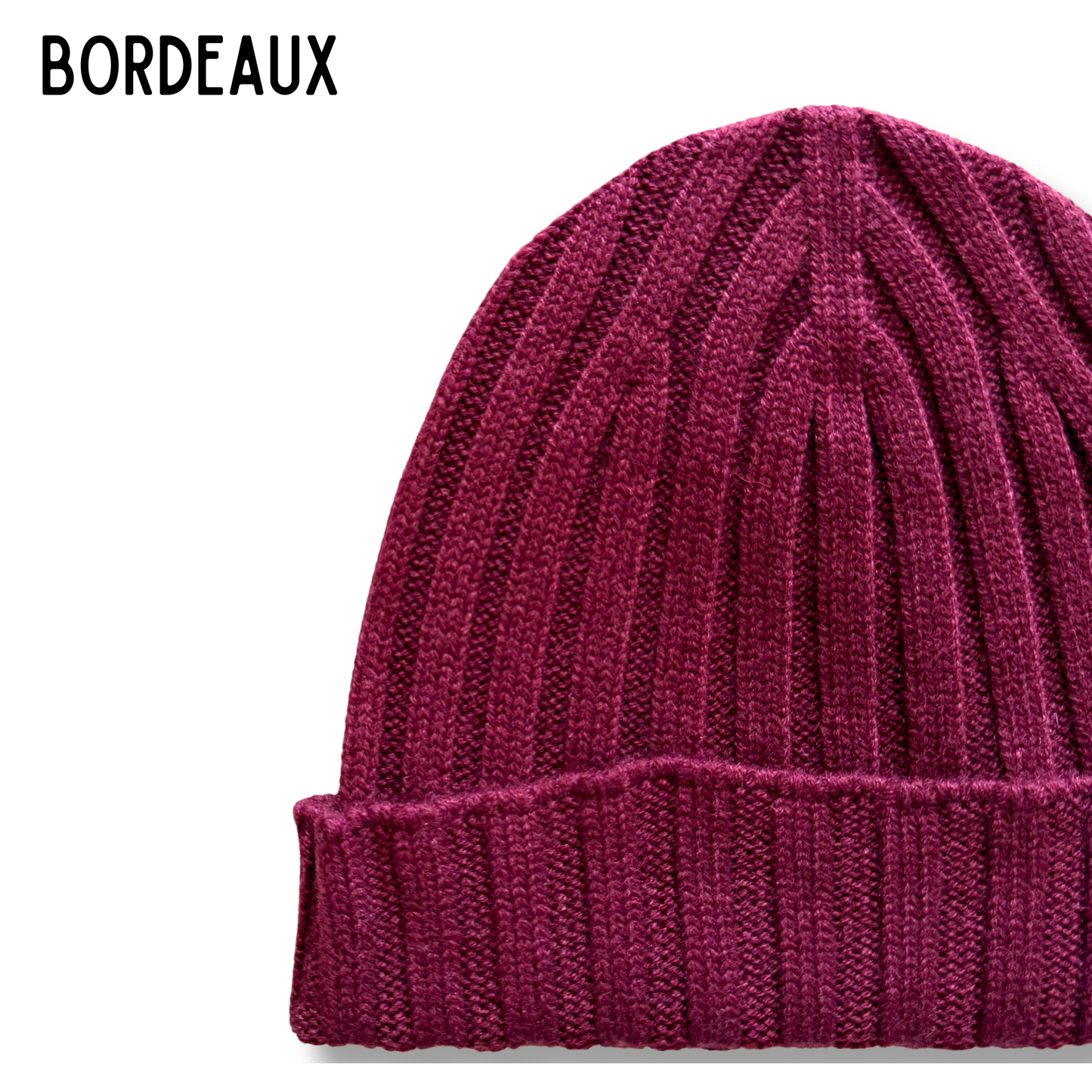 FILIPPO DE LAURENTIIS CUFFIA CASHMERE BORDEAUX