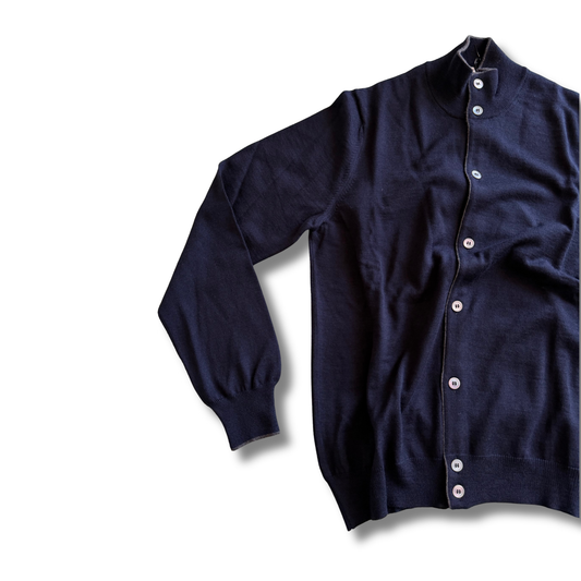 GRAN SASSO CARDIGAN BLU NAVY - CINQUANTOTTO PESARO | Negozio di abbigliamento