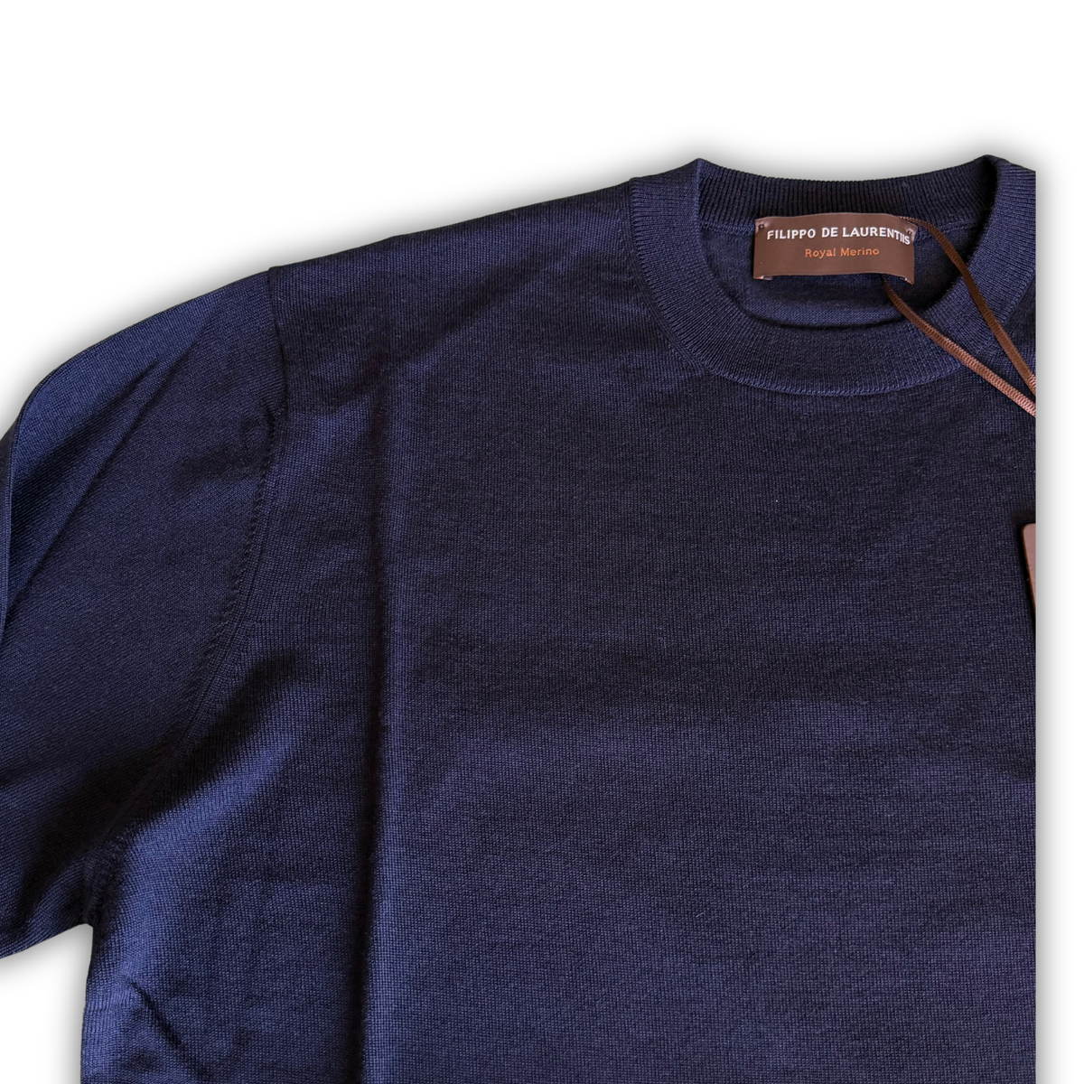 FILIPPO DE LAURENTIIS GIROCOLLO ROYAL MERINO BLU NAVY - CINQUANTOTTO PESARO | Negozio di abbigliamento