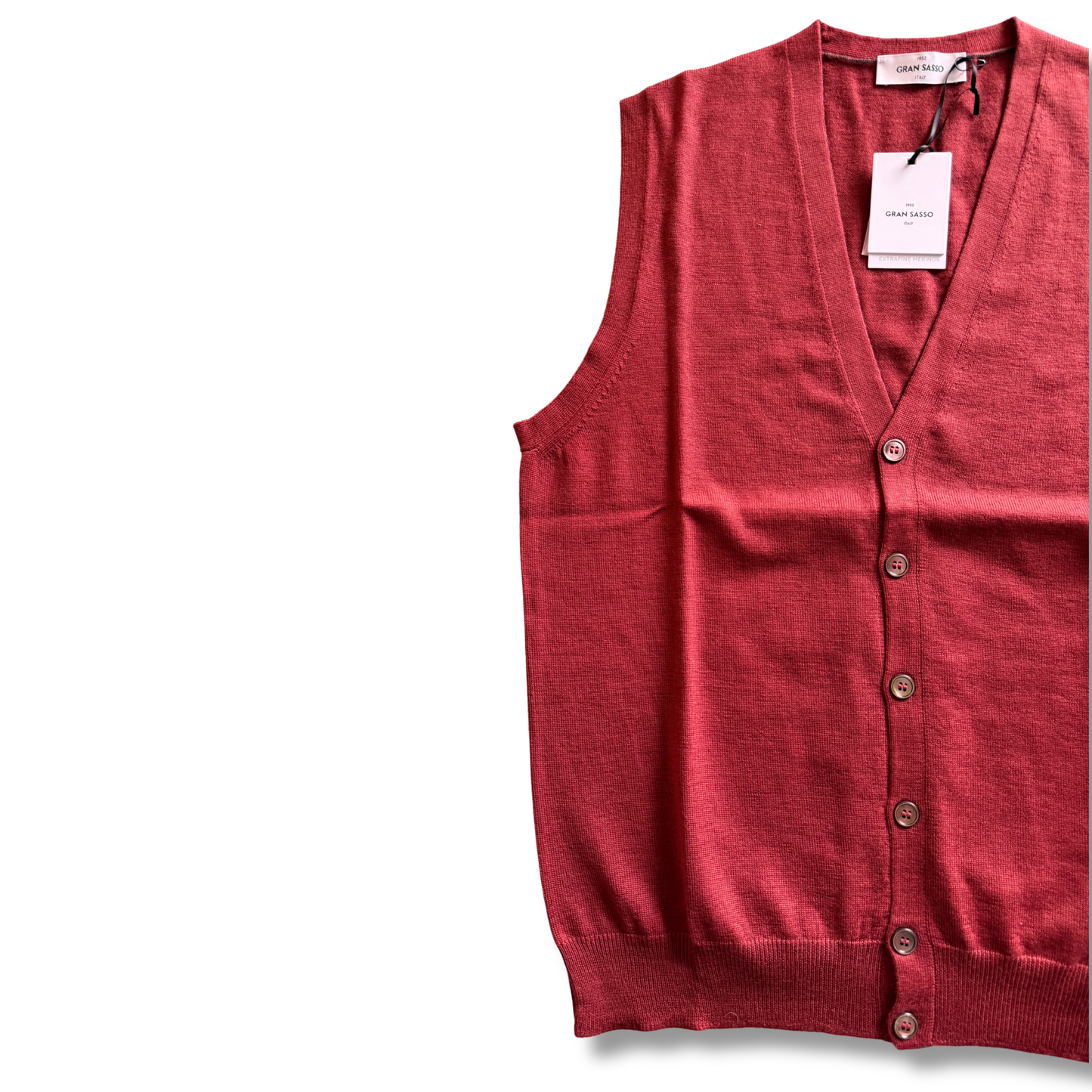GRAN SASSO GILET ROSSO MATTONE