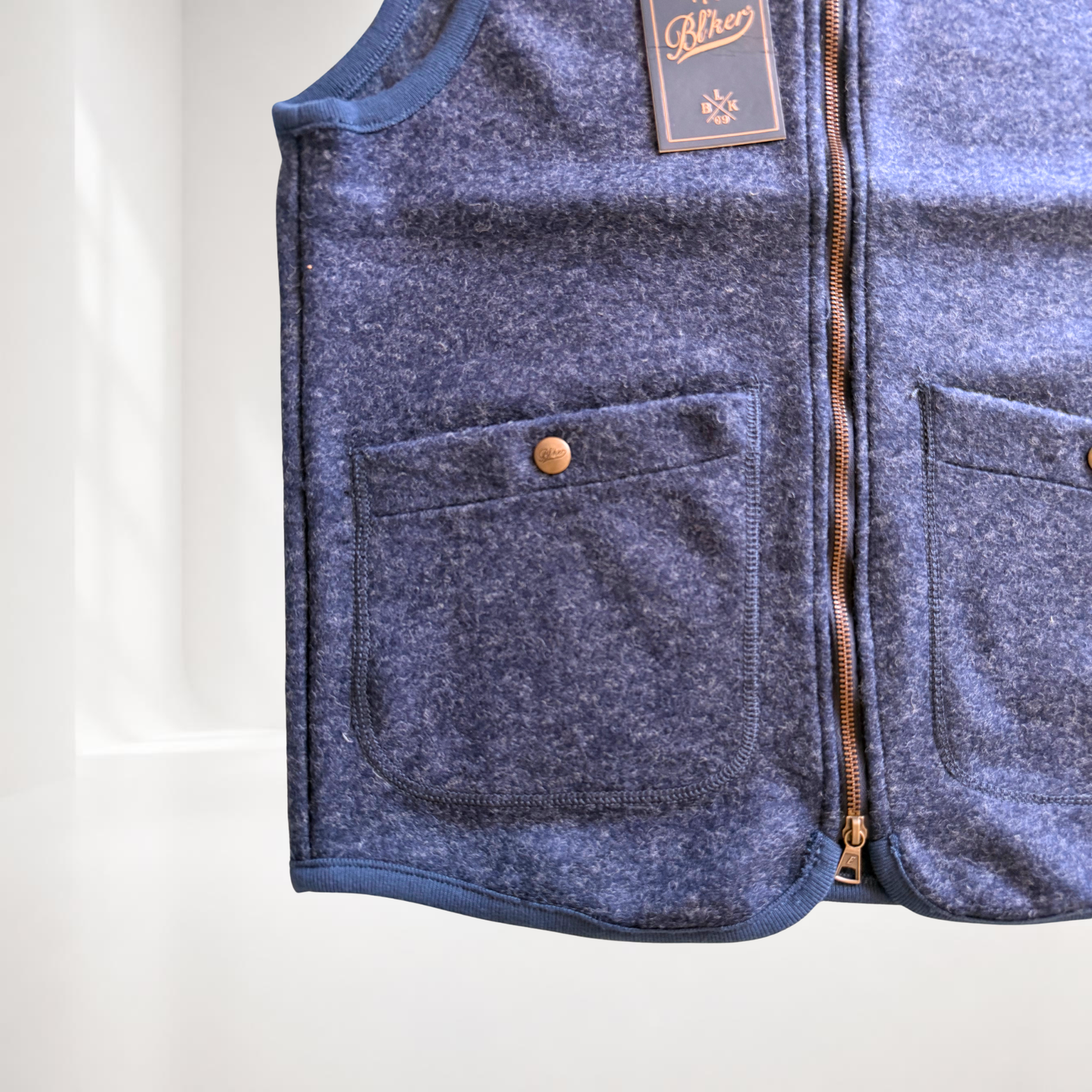 BLKER GILET BOILED INDACO