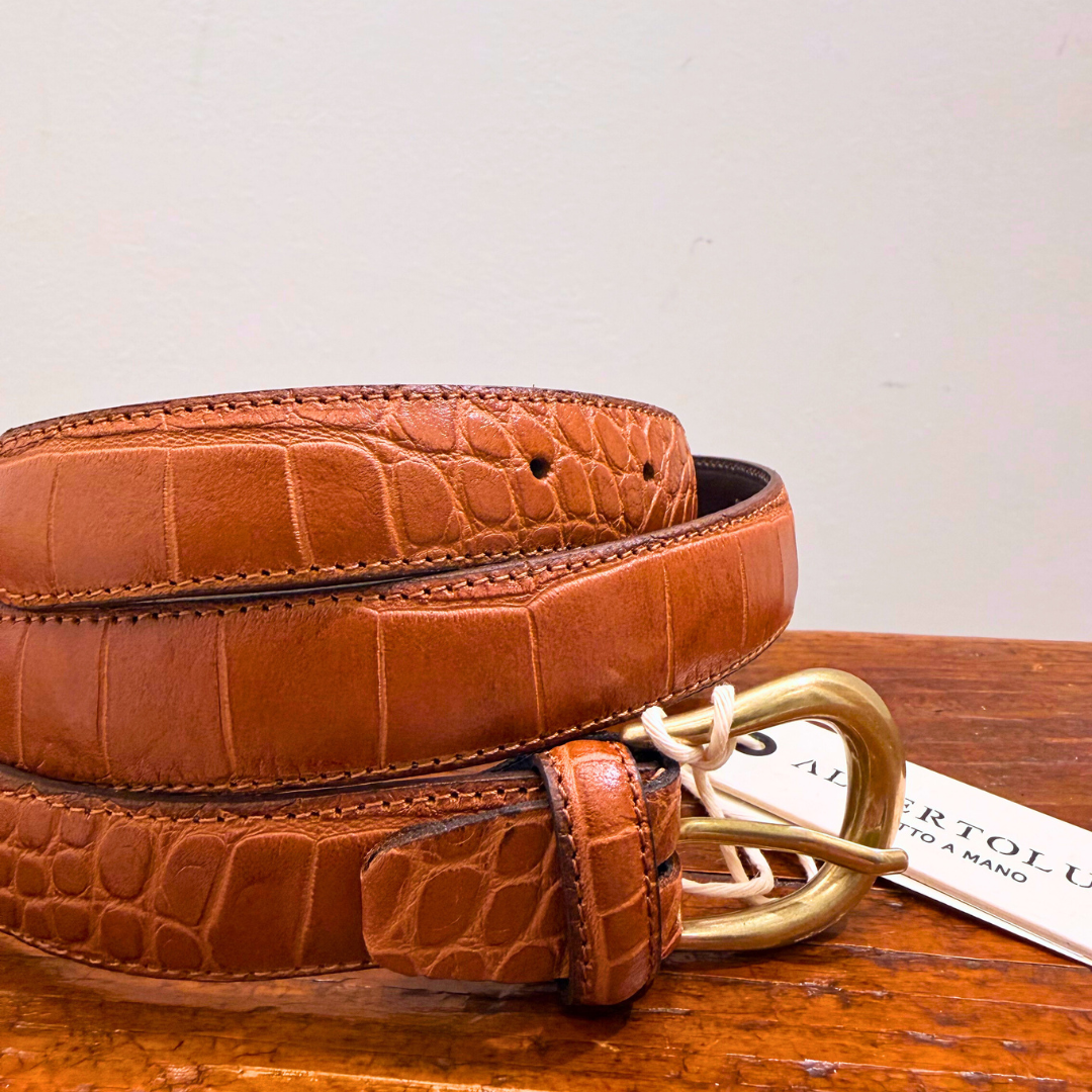 ALBERTO LUTI CINTURA COCCO COGNAC - CINQUANTOTTO PESARO | Negozio di abbigliamento