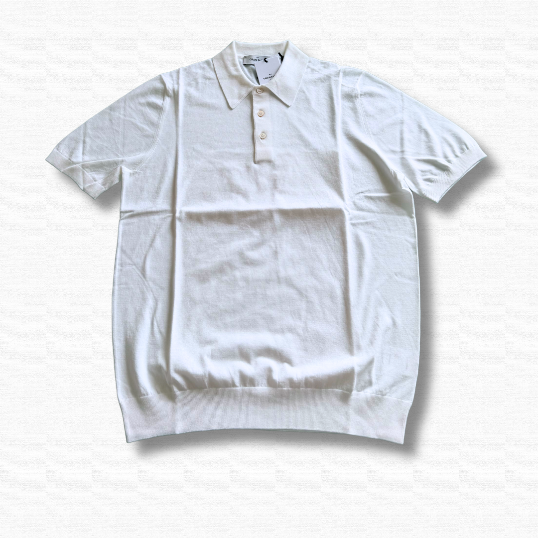 GRAN SASSO POLO MANICA CORTA BIANCA - CINQUANTOTTO PESARO | Negozio di abbigliamento