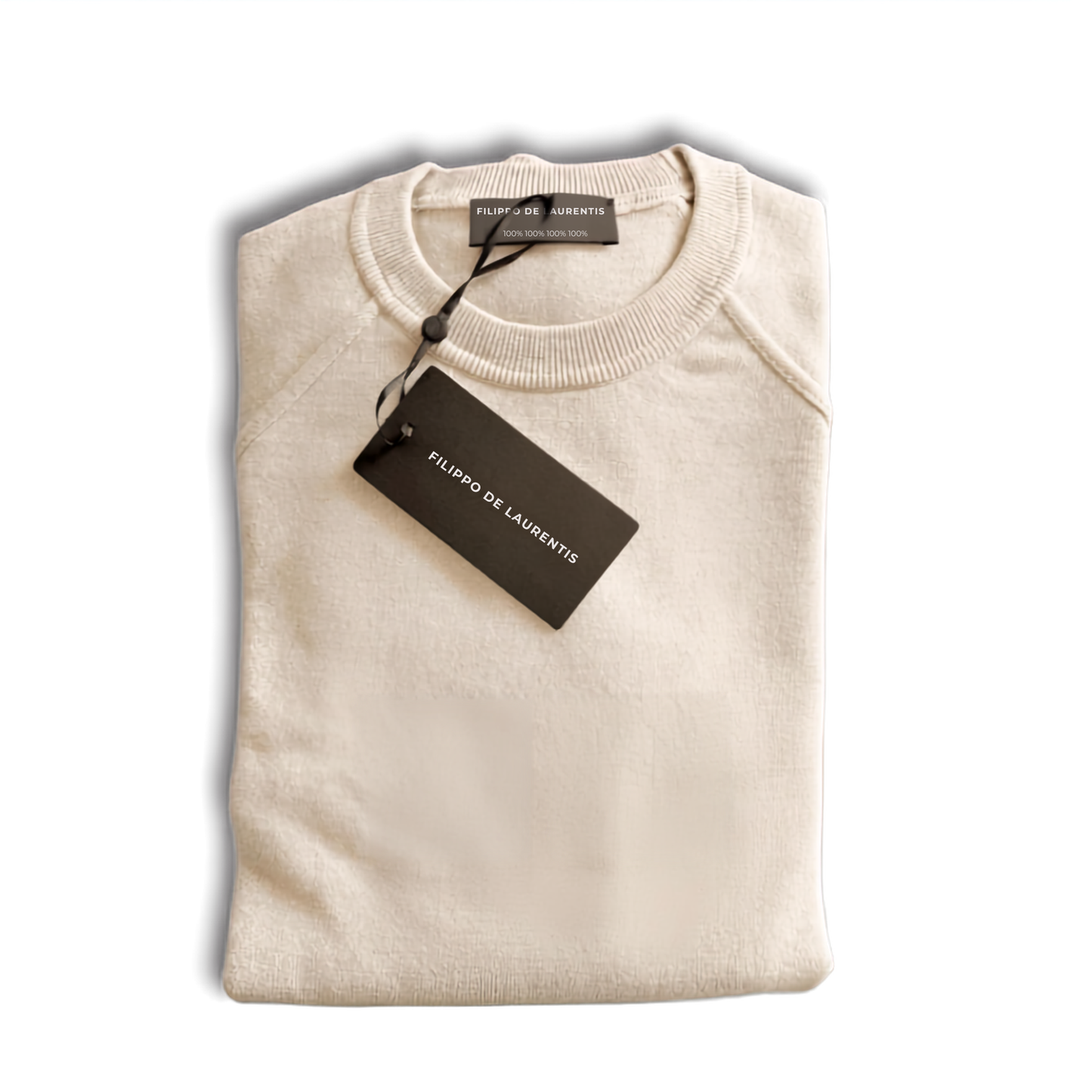 FILIPPO DE LAURENTIIS TAGLIO FELPA BEIGE