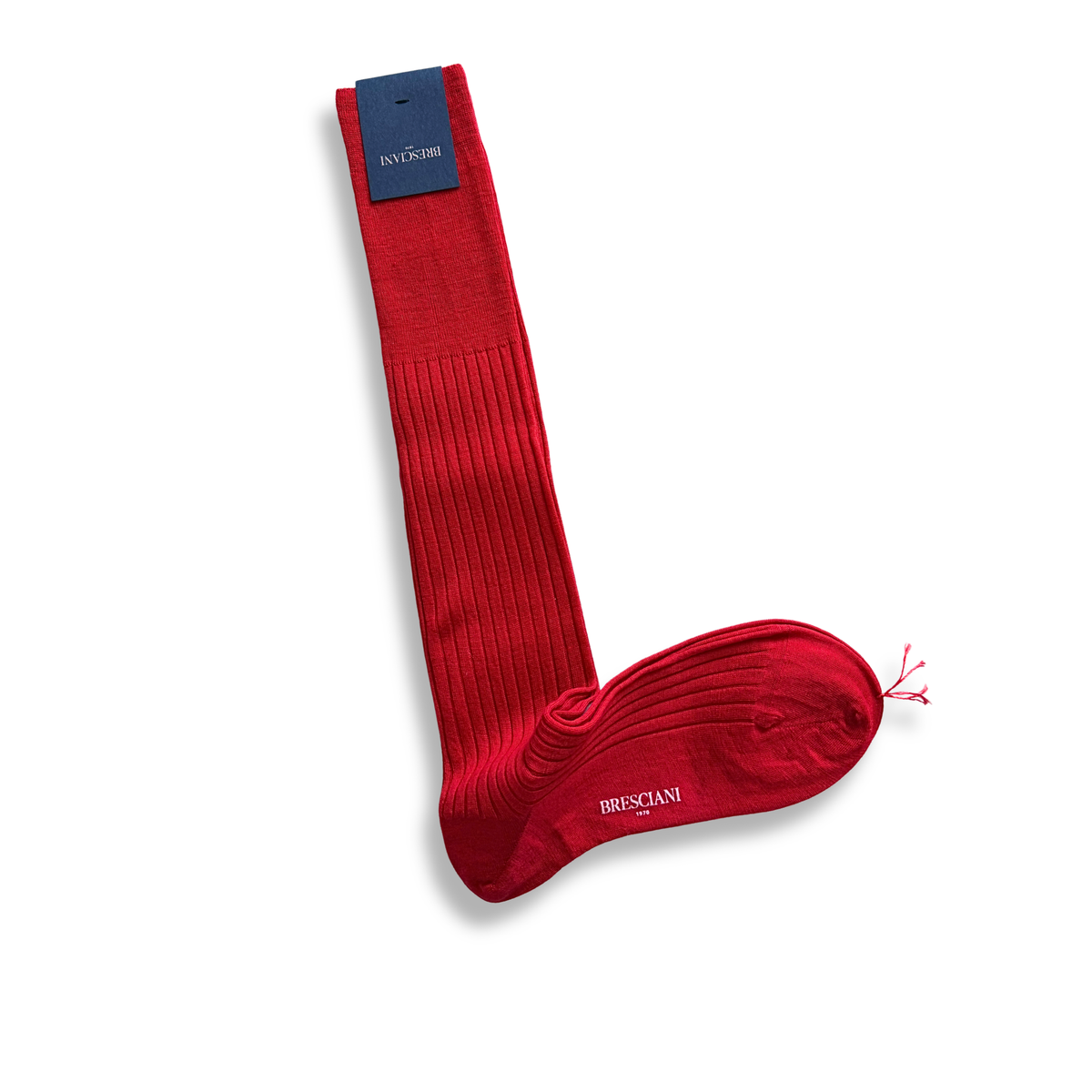 BRESCIANI CALZA LANA ROSSO