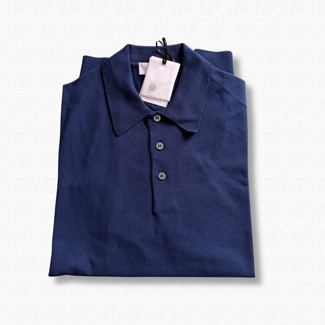 GRAN SASSO POLO MANICA CORTA BLU - CINQUANTOTTO PESARO | Negozio di abbigliamento